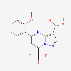 5-(2-Methoxyphenyl)-7-(trifluoromethyl)pyrazolo[1,5-a]pyrimidine-3-carboxylic acid