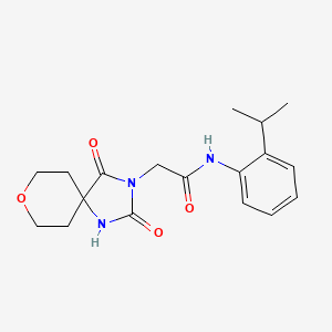 2-(2,4-dioxo-8-oxa-1,3-diazaspiro[4.5]dec-3-yl)-N-(2-isopropylphenyl)acetamide