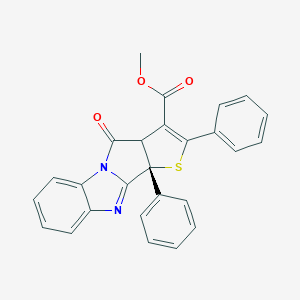 molecular formula C26H18N2O3S B282068 methyl (10R)-15-oxo-10,12-diphenyl-11-thia-1,8-diazatetracyclo[7.6.0.02,7.010,14]pentadeca-2,4,6,8,12-pentaene-13-carboxylate 