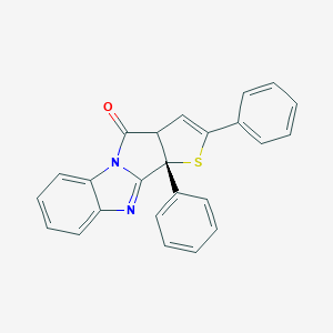 molecular formula C24H16N2OS B282071 (10R)-10,12-diphenyl-11-thia-1,8-diazatetracyclo[7.6.0.02,7.010,14]pentadeca-2,4,6,8,12-pentaen-15-one 