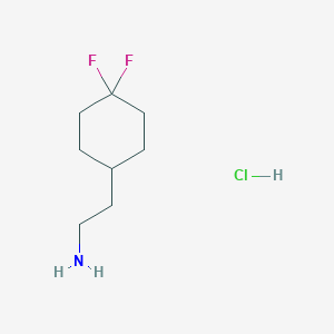 molecular formula C8H16ClF2N B2820732 2-(4,4-Difluorocyclohexyl)ethan-1-amine hydrochloride CAS No. 1780237-68-4