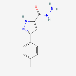 molecular formula C11H12N4O B2820746 3-(4-methylphenyl)-1H-pyrazole-5-carbohydrazide CAS No. 309735-98-6