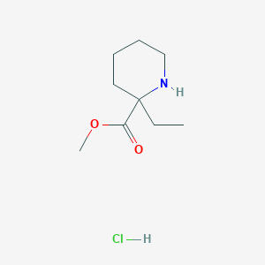 molecular formula C9H18ClNO2 B2820752 Methyl 2-ethylpiperidine-2-carboxylate;hydrochloride CAS No. 1205750-82-8