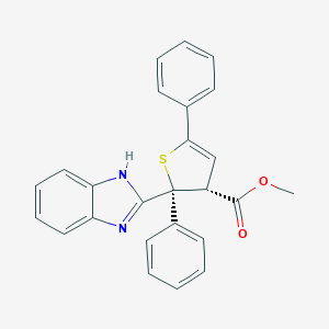 molecular formula C25H20N2O2S B282076 methyl (2R,3R)-2-(1H-benzimidazol-2-yl)-2,5-diphenyl-3H-thiophene-3-carboxylate 