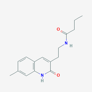 molecular formula C16H20N2O2 B2820766 N-(2-(7-methyl-2-oxo-1,2-dihydroquinolin-3-yl)ethyl)butyramide CAS No. 851404-40-5