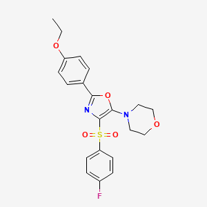 molecular formula C21H21FN2O5S B2820799 4-[2-(4-ETHOXYPHENYL)-4-(4-FLUOROBENZENESULFONYL)-1,3-OXAZOL-5-YL]MORPHOLINE CAS No. 862791-01-3