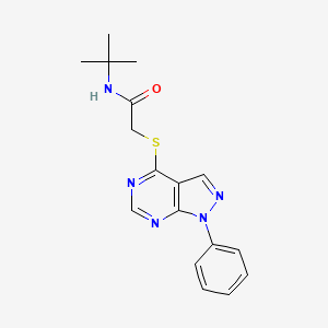 molecular formula C17H19N5OS B2820811 N-tert-butyl-2-(1-phenylpyrazolo[3,4-d]pyrimidin-4-yl)sulfanylacetamide CAS No. 516461-35-1