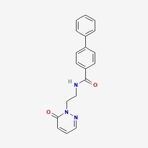 molecular formula C19H17N3O2 B2820820 N-(2-(6-oxopyridazin-1(6H)-yl)ethyl)-[1,1'-biphenyl]-4-carboxamide CAS No. 1021218-94-9