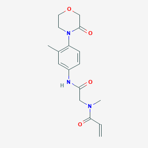 molecular formula C17H21N3O4 B2820823 N-methyl-N-({[3-methyl-4-(3-oxomorpholin-4-yl)phenyl]carbamoyl}methyl)prop-2-enamide CAS No. 2361715-93-5