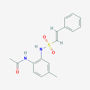 molecular formula C17H18N2O3S B2820841 N-[4-methyl-2-[[(E)-2-phenylethenyl]sulfonylamino]phenyl]acetamide CAS No. 1311999-08-2