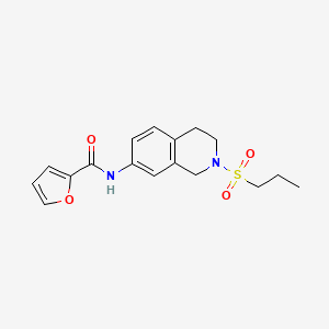 molecular formula C17H20N2O4S B2820853 N-(2-(propylsulfonyl)-1,2,3,4-tetrahydroisoquinolin-7-yl)furan-2-carboxamide CAS No. 955233-74-6