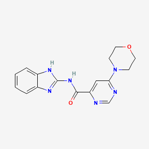 molecular formula C16H16N6O2 B2820897 N-(1H-benzo[d]imidazol-2-yl)-6-morpholinopyrimidine-4-carboxamide CAS No. 1904141-11-2