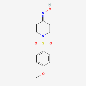 molecular formula C12H16N2O4S B2821033 N-[1-(4-methoxybenzenesulfonyl)piperidin-4-ylidene]hydroxylamine CAS No. 923180-07-8
