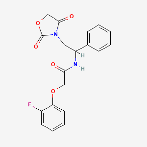 molecular formula C19H17FN2O5 B2821091 N-[2-(2,4-dioxo-1,3-oxazolidin-3-yl)-1-phenylethyl]-2-(2-fluorophenoxy)acetamide CAS No. 1904125-24-1