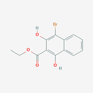 molecular formula C13H11BrO4 B2821094 Ethyl 4-bromo-1,3-dihydroxy-2-naphthoate CAS No. 100375-06-2