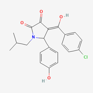 B2821100 4-(4-chlorobenzoyl)-3-hydroxy-5-(4-hydroxyphenyl)-1-isobutyl-1H-pyrrol-2(5H)-one CAS No. 440108-93-0
