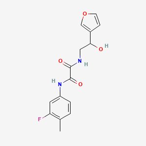 molecular formula C15H15FN2O4 B2821139 N'-(3-fluoro-4-methylphenyl)-N-[2-(furan-3-yl)-2-hydroxyethyl]ethanediamide CAS No. 1396869-70-7