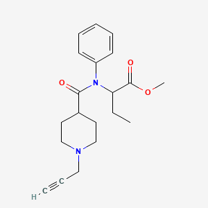 molecular formula C20H26N2O3 B2821147 Methyl 2-(N-(1-prop-2-ynylpiperidine-4-carbonyl)anilino)butanoate CAS No. 1385280-74-9