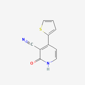 molecular formula C10H6N2OS B2821149 2-Oxo-4-(2-thienyl)-1,2-dihydro-3-pyridinecarbonitrile CAS No. 174713-67-8