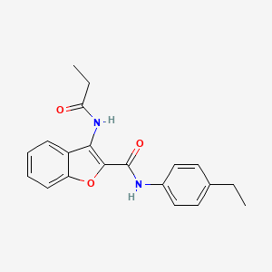 molecular formula C20H20N2O3 B2821169 N-(4-ethylphenyl)-3-propionamidobenzofuran-2-carboxamide CAS No. 888453-69-8