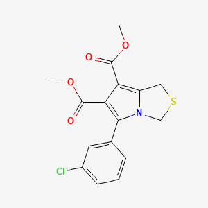 molecular formula C16H14ClNO4S B2821179 dimethyl 5-(3-chlorophenyl)-1H-pyrrolo[1,2-c][1,3]thiazole-6,7-dicarboxylate CAS No. 337920-82-8