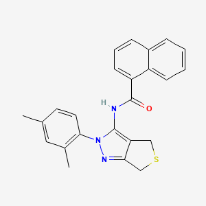 molecular formula C24H21N3OS B2821223 N-[2-(2,4-dimethylphenyl)-2H,4H,6H-thieno[3,4-c]pyrazol-3-yl]naphthalene-1-carboxamide CAS No. 396722-38-6