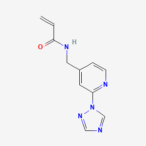 molecular formula C11H11N5O B2821251 N-{[2-(1H-1,2,4-triazol-1-yl)pyridin-4-yl]methyl}prop-2-enamide CAS No. 2361640-11-9