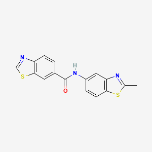 molecular formula C16H11N3OS2 B2821259 N-(2-methyl-1,3-benzothiazol-5-yl)-1,3-benzothiazole-6-carboxamide CAS No. 681167-59-9