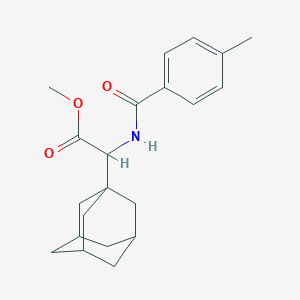 molecular formula C21H27NO3 B2821289 METHYL 2-(ADAMANTAN-1-YL)-2-[(4-METHYLPHENYL)FORMAMIDO]ACETATE CAS No. 347840-77-1