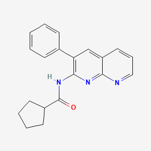 molecular formula C20H19N3O B2821311 N-(3-phenyl-1,8-naphthyridin-2-yl)cyclopentanecarboxamide CAS No. 1021074-24-7