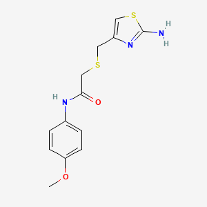 B2821343 2-(((2-aminothiazol-4-yl)methyl)thio)-N-(4-methoxyphenyl)acetamide CAS No. 1019111-60-4