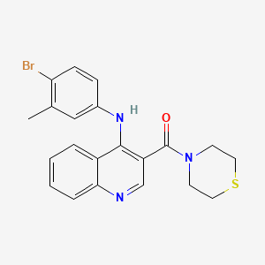 molecular formula C21H20BrN3OS B2821360 N-(4-BROMO-3-METHYLPHENYL)-3-(THIOMORPHOLINE-4-CARBONYL)QUINOLIN-4-AMINE CAS No. 1359127-49-3
