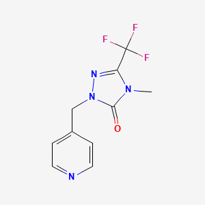 molecular formula C10H9F3N4O B2821364 4-methyl-1-(pyridin-4-ylmethyl)-3-(trifluoromethyl)-1H-1,2,4-triazol-5(4H)-one CAS No. 1421475-91-3