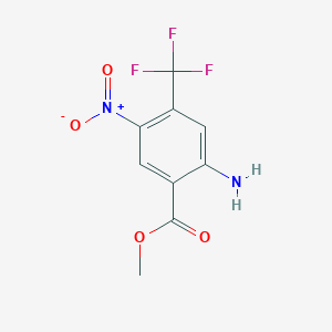 molecular formula C9H7F3N2O4 B2821376 Methyl 2-amino-5-nitro-4-(trifluoromethyl)benzoate CAS No. 875155-19-4