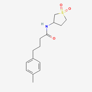 molecular formula C15H21NO3S B2821388 N-(1,1-dioxothiolan-3-yl)-4-(4-methylphenyl)butanamide CAS No. 878724-85-7