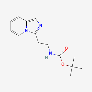 molecular formula C14H19N3O2 B2821395 tert-butyl N-(2-{imidazo[1,5-a]pyridin-3-yl}ethyl)carbamate CAS No. 2108725-02-4
