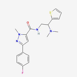 N-(2-(dimethylamino)-2-(thiophen-2-yl)ethyl)-3-(4-fluorophenyl)-1-methyl-1H-pyrazole-5-carboxamide