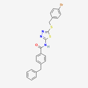 4-benzyl-N-(5-((4-bromobenzyl)thio)-1,3,4-thiadiazol-2-yl)benzamide