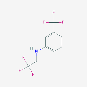 molecular formula C9H7F6N B2821435 N-(2,2,2-trifluoroethyl)-3-(trifluoromethyl)aniline CAS No. 201466-87-7
