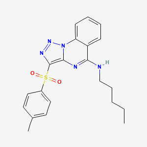 molecular formula C21H23N5O2S B2821436 3-(4-METHYLBENZENESULFONYL)-N-PENTYL-[1,2,3]TRIAZOLO[1,5-A]QUINAZOLIN-5-AMINE CAS No. 866589-16-4
