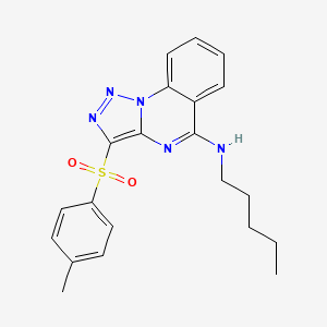 3-[(4-methylphenyl)sulfonyl]-N-pentyl[1,2,3]triazolo[1,5-a]quinazolin-5-amine