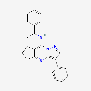 2-methyl-3-phenyl-N-(1-phenylethyl)-6,7-dihydro-5H-cyclopenta[d]pyrazolo[1,5-a]pyrimidin-8-amine