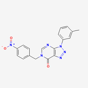 3-(3-Methylphenyl)-6-[(4-nitrophenyl)methyl]triazolo[4,5-d]pyrimidin-7-one