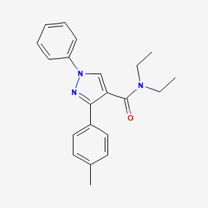 molecular formula C21H23N3O B2821464 N,N-diethyl-3-(4-methylphenyl)-1-phenyl-1H-pyrazole-4-carboxamide CAS No. 380895-10-3