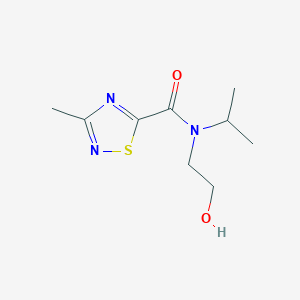 molecular formula C9H15N3O2S B2821480 N-(2-hydroxyethyl)-3-methyl-N-(propan-2-yl)-1,2,4-thiadiazole-5-carboxamide CAS No. 1448123-54-3