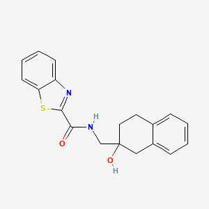molecular formula C19H18N2O2S B2821482 N-((2-hydroxy-1,2,3,4-tetrahydronaphthalen-2-yl)methyl)benzo[d]thiazole-2-carboxamide CAS No. 1421529-30-7