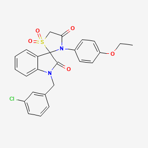 1-(3-Chlorobenzyl)-3'-(4-ethoxyphenyl)spiro[indoline-3,2'-thiazolidine]-2,4'-dione 1',1'-dioxide