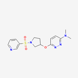 N,N-dimethyl-6-((1-(pyridin-3-ylsulfonyl)pyrrolidin-3-yl)oxy)pyridazin-3-amine
