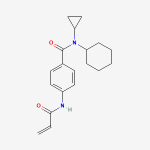 molecular formula C19H24N2O2 B2821507 N-Cyclohexyl-N-cyclopropyl-4-(prop-2-enoylamino)benzamide CAS No. 2411224-08-1