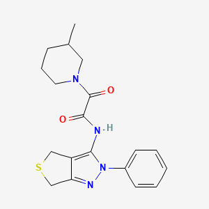 2-(3-methylpiperidin-1-yl)-2-oxo-N-(2-phenyl-4,6-dihydro-2H-thieno[3,4-c]pyrazol-3-yl)acetamide